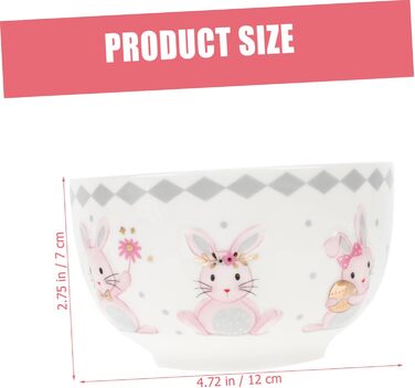 Елегантна керамічна миска з візерунком кролика 470 мл Cabilock