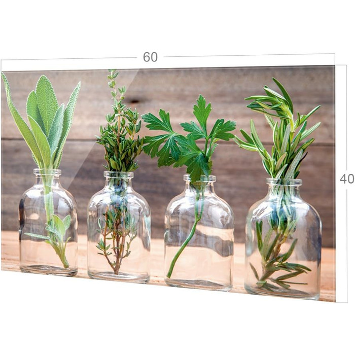 Стеклянный фартук кухонный от брызг на плите 60 х 40 см GRAZDesign