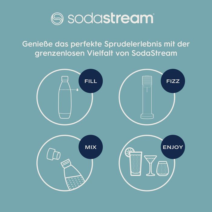 Набор для газирования воды, 3 предмета, черный Gaia SodaStream