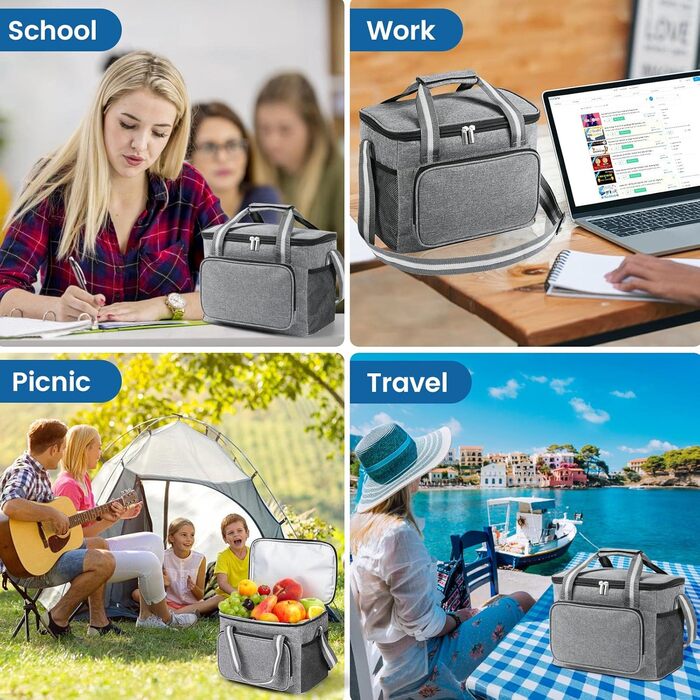 Термосумка 15 л сіра DUNSOO