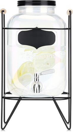 Диспенсер для напитков стеклянный 5 л Navaris