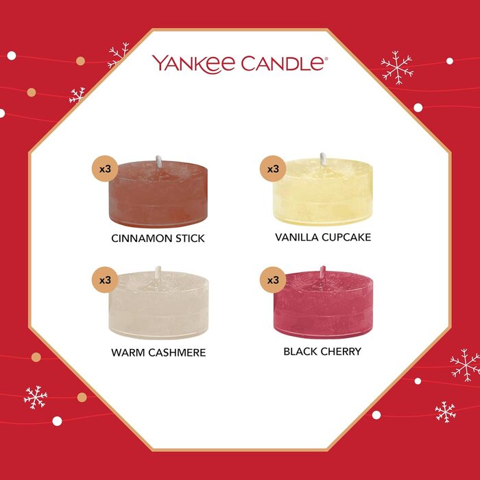 Ароматична свічка Yankee Candle у скляній банці (велика), свічка з тривалим часом горіння до 150 годин, ідеальні подарунки для жінок (АДВЕНТ-КАЛЕНДАР)