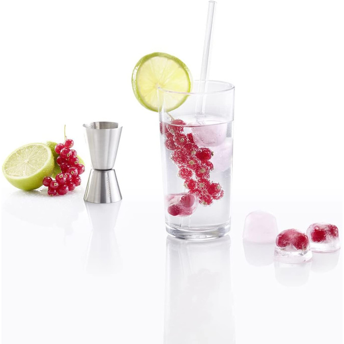 Льодогенератор Westmark Ice Cube Maker Cube форма для льоду з кришкою, для приготування 6 великих кубиків льоду, прозорий/червоний/білий пластик, без BPA, великий (круглий, маленький)