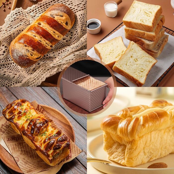 Форма для выпечки тостов с крышкой 21,3 x 11 x 11,5 см, розовое золото Farerkass