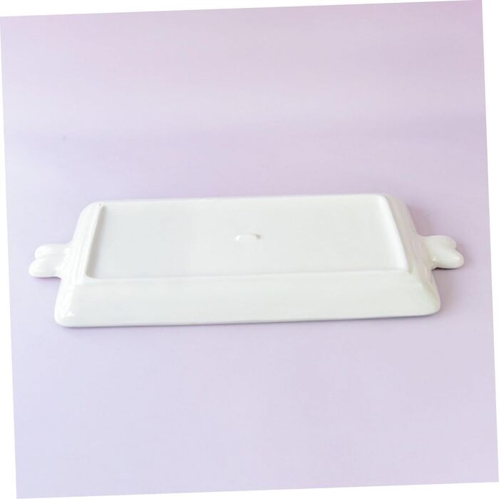 Керамічна сервірувальна тарілка з малюнком кролика 35,5 х 15 см ROMISBABA