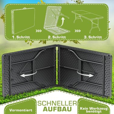 Складной садовый стол 220 х 70 см tillvex