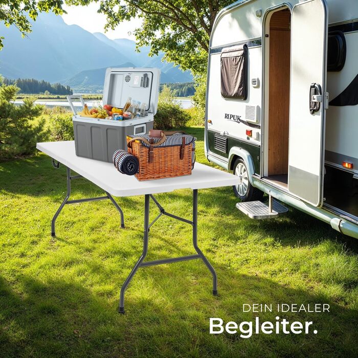 Кемпинговый стол с ремнем для переноски tectake