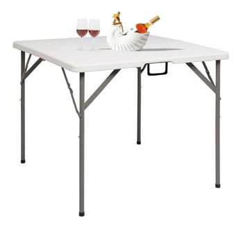 Сложный кемпинговый стол 86 x 86 x 74 см белый Bonnlo