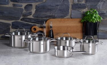Кастрюля 3,3 л из нержавеющей стали со стеклянной крышкой 20 см San Francisco Fissler
