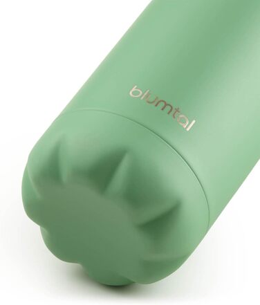 Пляшка для води Blumtal з нержавіючої сталі - Герметична ізольована пляшка - Пляшка для води без бісфенолу А для гарячих та холодних напоїв - Двостінна ізольована пляшка - Ізоляційна пляшка, стійка до іржі, дерево/срібло (08 - Літній зелений - Зелений, 10