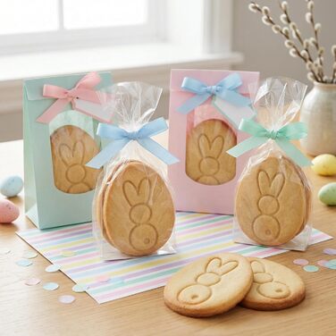 Набір із 3 формочок для пасхального печива, смугастий візерунок у формі пасхального яйця, кролик, 2 в 1 зі штампом, 5 x 4 см, можна мити в посудомийній машині, екологічно чисті, стійкі до іржі (пасхальне яйце кролик 1 (5x4 см))