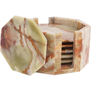 Елегантні мармурові підставки під склянки 6 шт MARBLE RANGE