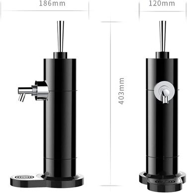 Міні-пивоварня для пива в банках, піноутворювач для пива, компактний диспенсер для пива. Перетворіть кожну банку на розливне пиво, як у пабі Ідеальний подарунок чоловікові на день народження, на День батька. Сріблястий (Чорний)