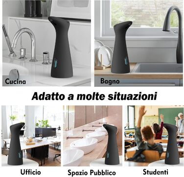 Безконтактний диспенсер рідкого мила 200 мл, чорний Summon The Elve