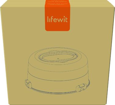 Контейнер для торта 27 см з кришкою та ручкою, білий Lifewit