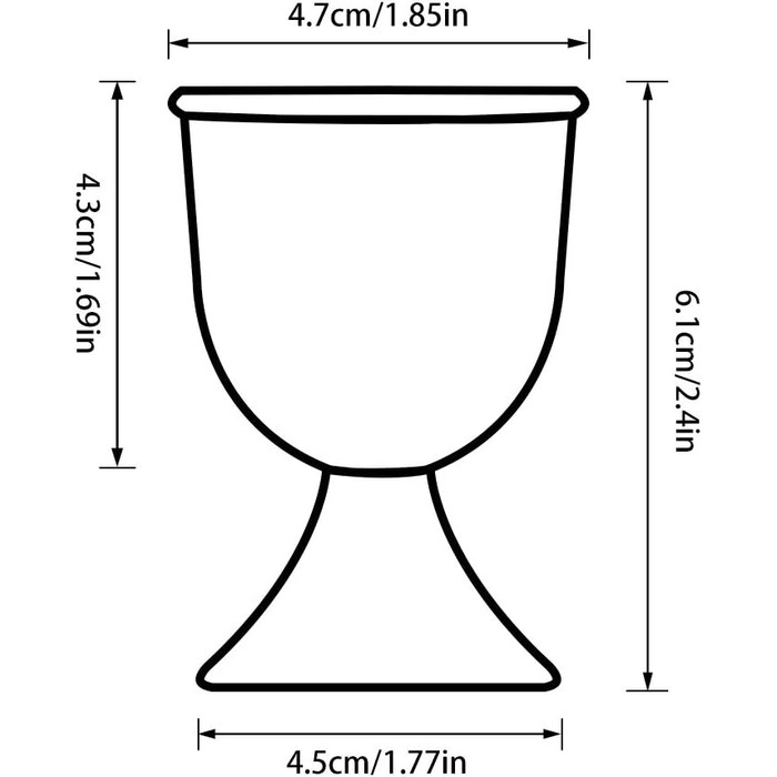 Керамічні стаканчики для яєць 4 шт Cinf