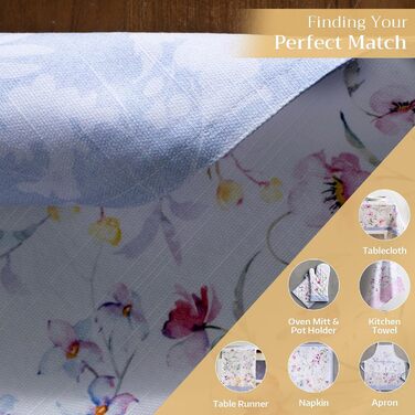 Серветки Maison d&39Hermine зі 100 бавовни, набір з 4 шт. , декоративні серветки, пасхальні серветки, які можна прати, для свят, вечерь, весни, літа (33 см x 48 см) (Літні квіти.)