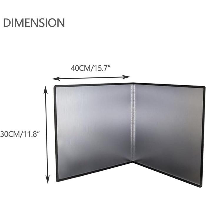 Складаний захист від бризок для плити, нержавіюча сталь, складний, захист від бризок для плити, настінний, газовий, сковорідка, кемпінговий, чотирискладний, 45 x 80 x 60 см (двоскладна дошка, 30*40 см)