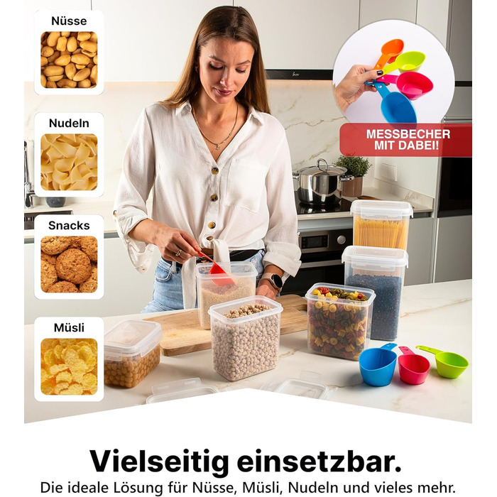 Набор из 24 контейнеров для хранения, прозрачный/белый Deco haus