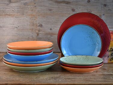Серія Nature Collection Scandinavia, набір посуду з 16 предметів, комбінований сервіз з кераміки (обідній сервіз, Середземномор'я), 19984