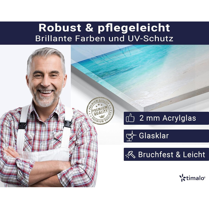 Кухонний фартух Timalo зі скляним виглядом Північне море, очерет, захід сонця, океан, солома 2-мм акрилове скло Бризкозахисна стінка для плити, скляний кухонний фартух, акрилові скляні стінові панелі, захисна панель для фартуха (200 x 58 см, 304- Beach)