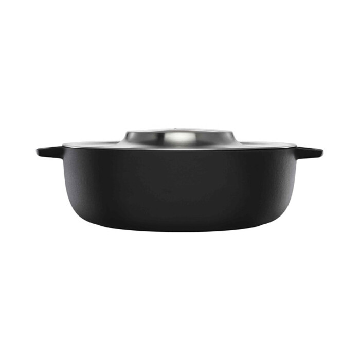 Каструля з кришкою чавунна Fiskars Norden Grill 6 л, 30 см (1066430)