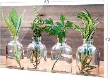 Стеклянный фартук кухонный от брызг на плите 60 х 40 см GRAZDesign