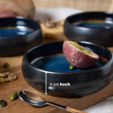 Кераміка Moritz & Moritz SOLID 4 шт. Супова тарілка 19 см Керамічна миска для супу, локшини, салату або мюслі (4 маленькі миски)