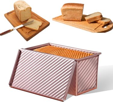 Форма для випікання хліба з кришкою, 21 x 11 x 11,5 см рожевий Aohcae