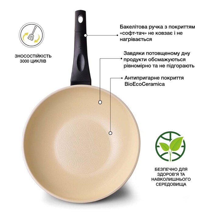 Сковорідка глибока ВОК Fissman OLYMPIC 26 см (4535)