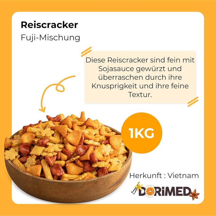 Рисові крекери, Fuji Mix 1 кг DORiMED