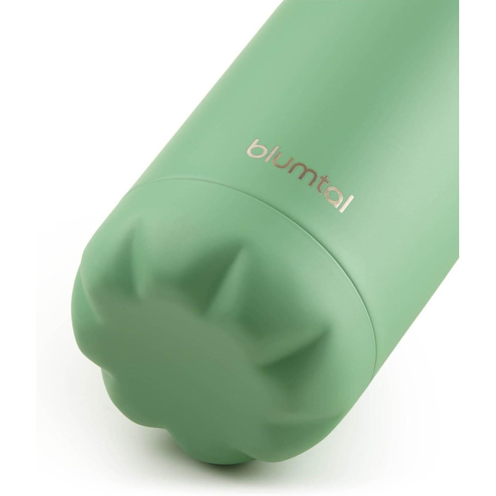 Пляшка для води Blumtal з нержавіючої сталі - Герметична ізольована пляшка - Пляшка для води без бісфенолу А для гарячих та холодних напоїв - Двостінна ізольована пляшка - Ізоляційна пляшка, стійка до іржі, дерево/срібло (08 - Літній зелений - Зелений, 10