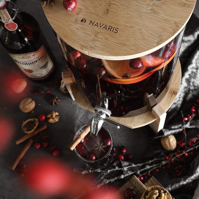 Диспенсер для напоїв з краном та підставкою 7 л Navaris