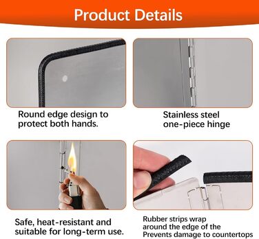 Защита от брызг масла из нержавеющей стали для жарки Generisch