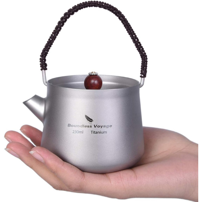 Безмежна подорож Пейзажний живопис Чайний сервіз Титановий піднос для чаю Титановий чайник Ультралегкий чайник для кунг-фу Портативний домашній офіс для подорожей Контейнер для кави (Ti15101b)