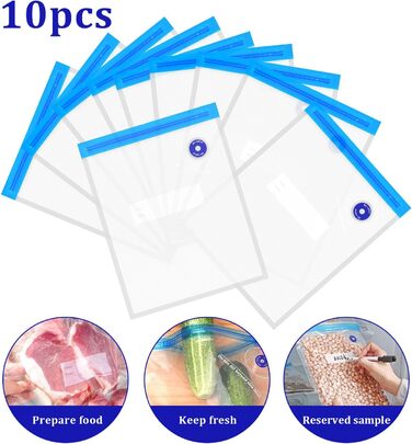 Вакуумные пакеты 10 пакетов с насосом 22 x 28 см. leyomgamz