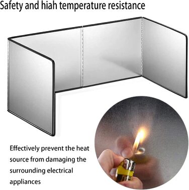 Захист від бризок з нержавіючої сталі, складний захист від бризок, кухонна пластина від бризок, дефлектор масляних випарів, захист від бризок на кухонній плиті, кухонна пластина від бризок, захист для плити для приготування їжі, смаження та підтримки чист