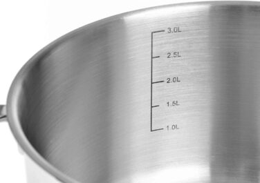 Каструлі GRWE зі скляними кришками, набір з 2 шт. , Ø 16 см (1,5 літра), Ø 24 см (5 літрів), можна мити в посудомийній машині, каструлі для індукції, нержавіюча сталь, набір каструль серії Pro-Line Ø 16 см Ø 24 см (20 см)