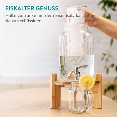 Диспенсер для напитков с краном и крышкой 4 л Navaris