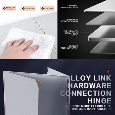 Настінний бризкозахисний екран для кухні 80 х 45 х 50 см Tauzveok