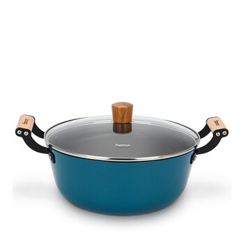 Каструля Fissman SEAGREEN 28x12 см / 6 л зі скляною кришкою (4015)