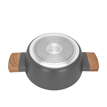 Каструля Fissman ARIA 20x8,5 см / 2,24 л зі скляною кришкою алюміній з антипригарним покриттям (14469)