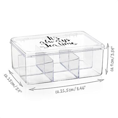 Органайзер для чайных пакетиков, 6 отделений, набор 2 предмета It's Always Teatime Com-Four