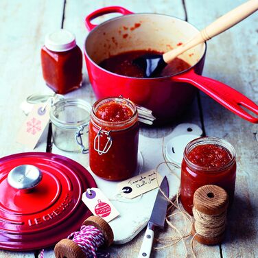Чавунний сотейник Ø 20 см, 2,5 л з кришкою, вишнево-червоний Signature Le Creuset